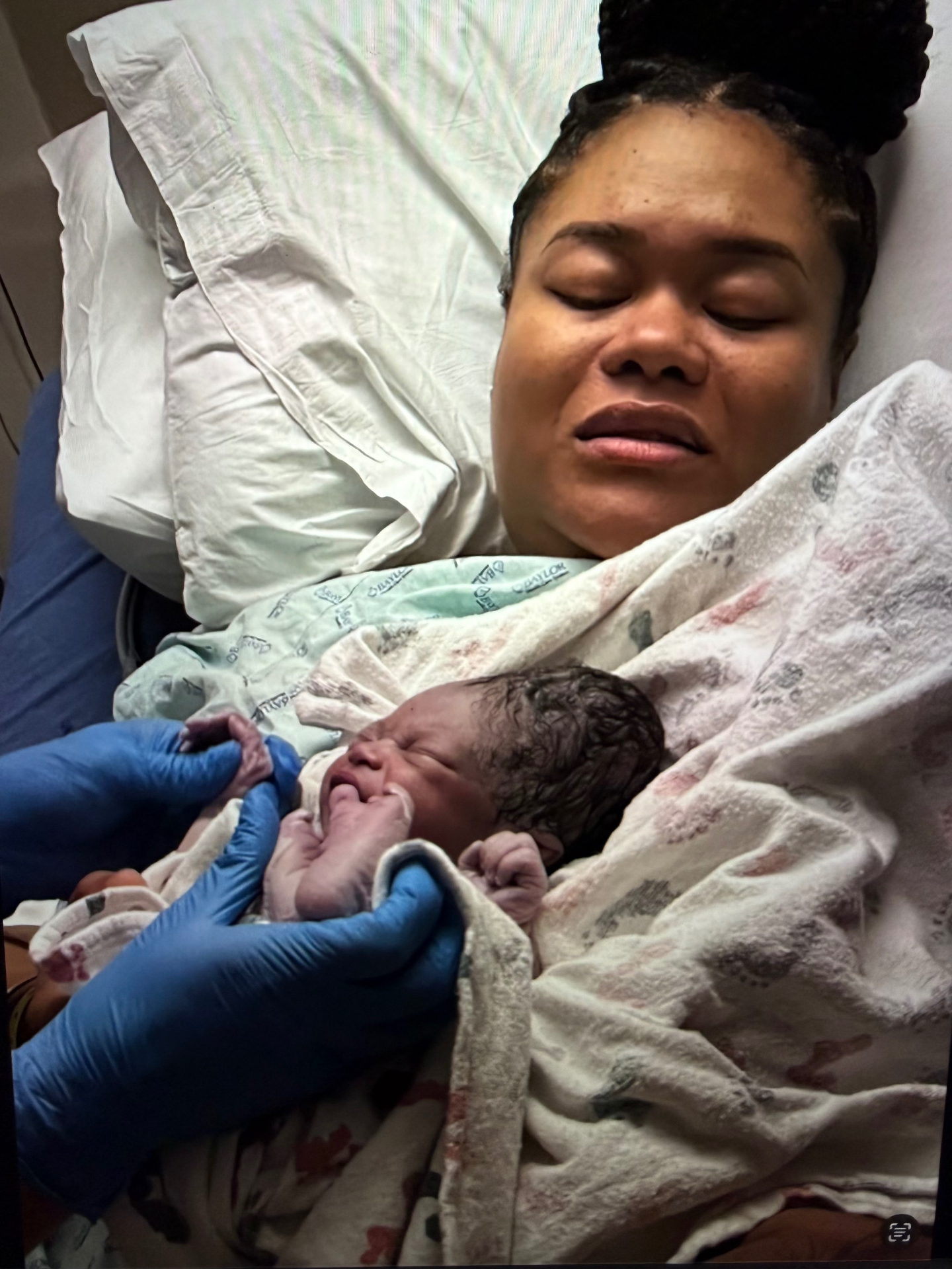 A Pampering Touch Client with newborn
